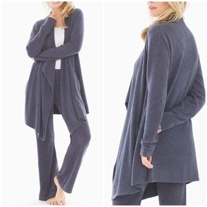 NWT Barefoot Dreams Island Wrap Small Medium Pacific blue CozyChic Lite
